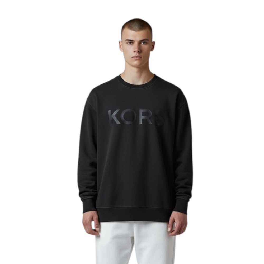 Michael Kors Logo Black Mens Sweatshirt Classic Basic